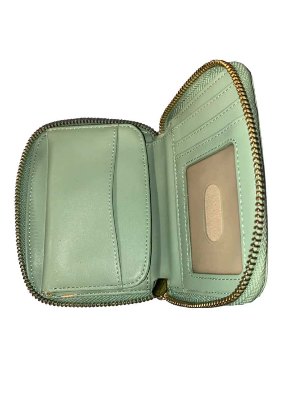 Women's Vulkitty Wallet Avocado Green Gold Zippered Coin Purse